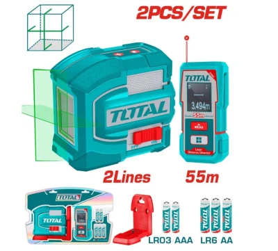 TOTAL COMBO  2PCS NIVEL LASER + MEDIDOR DE DISTANCIA  TLL260403 World Shop