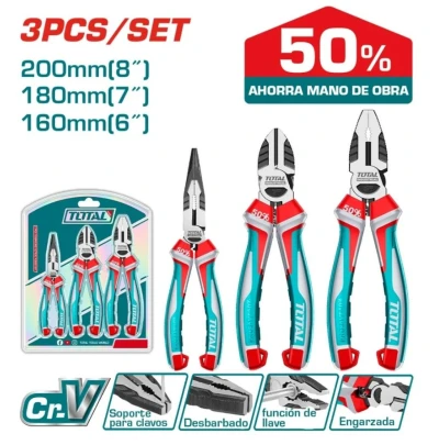TOTAL JUEGO ALICATE 6 7 8 3PCS THT2K0308S World Shop