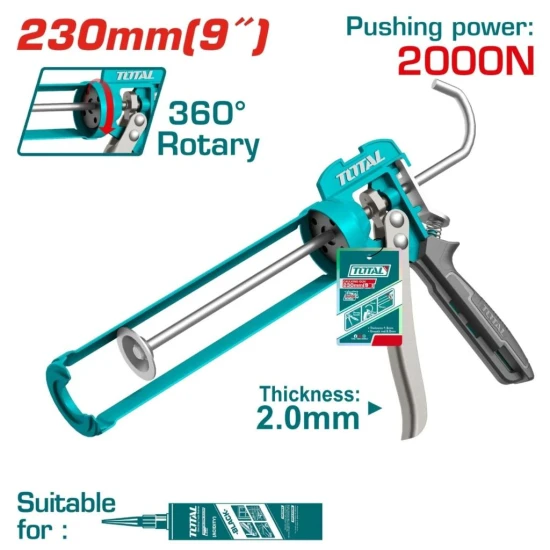 TOTAL PISTOLA CALAFATEADORA 9 230MM   THT8609 World Shop