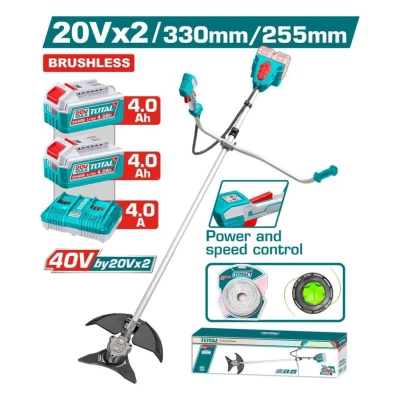 TOTAL CORTADORA DE PASTO TSTLI202521 40V MOTOR SIN ESCOBILLAS World Shop