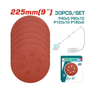 TOTAL JUEGO DE LIJAS PARA LIJADORA 9 30PCS TAC225030 World Shop