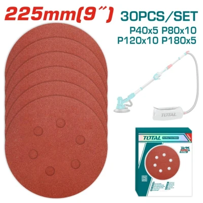 TOTAL JUEGO DE LIJAS PARA LIJADORA 9 30PCS TAC225030 World Shop