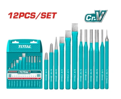 TOTAL JUEGO DE PUNZONES Y CINCELES 12PCS THT42K0612 World Shop
