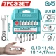 TOTAL JUEGO DE LLAVES DE CARRACAS CORTAS Y FLEXIBLES 7PCS  THT103RK676  World Shop