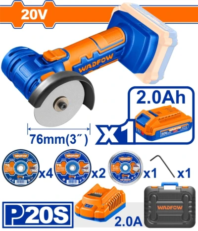 WADFOW MINI  AMOLADORA WLAP573 20V 3 1BT 1.5AH World Shop