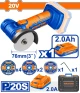 WADFOW MINI  AMOLADORA WLAP573 20V 3 1BT 1.5AH World Shop