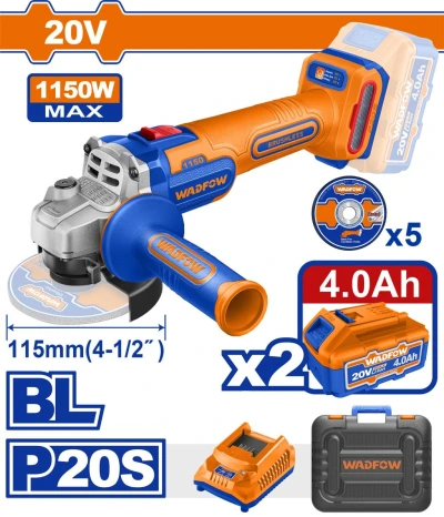 WADFOW  AMOLADORA 20V  1150W   WLAP25292 World Shop