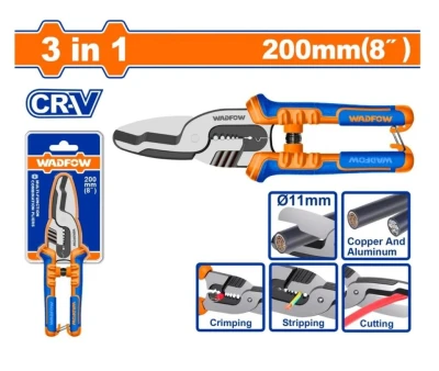 WADFOW ALICATE CORTACABLE MULTIUSOS 3 EN 1 WPL5778 World Shop