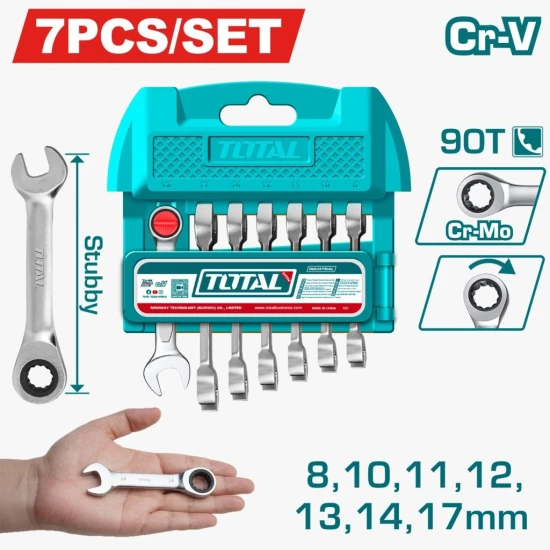 TOTAL  JUEGO DE LLAVES DE CARRACAS 7PCS  THT103RK176  World Shop