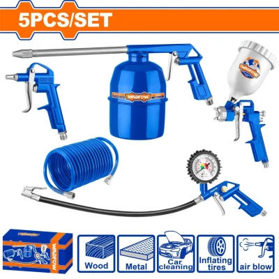 WADFOW  PISTOLA KIT PARA COMPRESOR 5PCS  WAX1515   World Shop