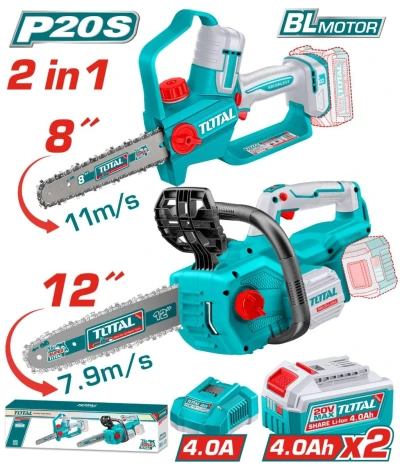 TOTAL COMBO 2PCS MOTOSIERRA +PODADORA 20V  TOSLI251085 World Shop